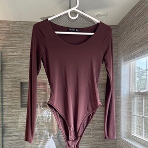 Nasty Gal brown Long Sleeve Bodysuit